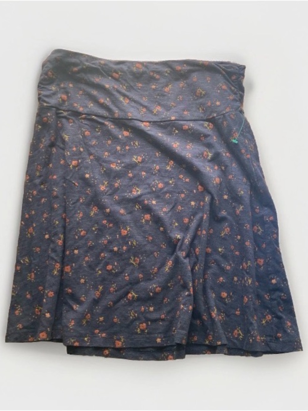 Toad&Co Skirt M Navy Blue Floral Mini Organic Cotton Tencel Granola